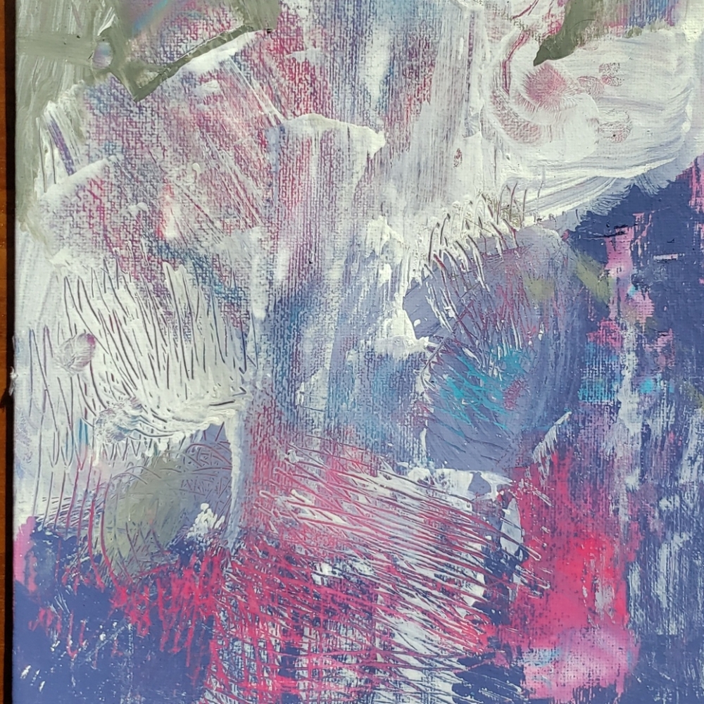 Shark Attack- Acrylic on Canvas Board